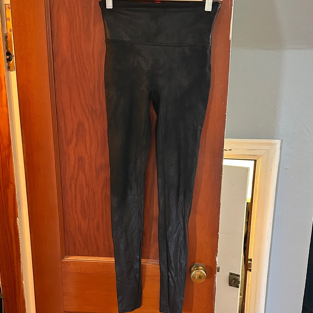 SPANX Textured Black Leggings